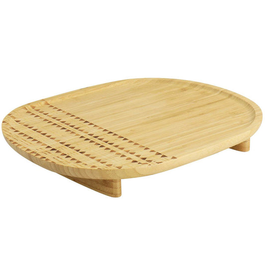 Gibson Home 13.5 Inch Sadler Wooden Serving Tray - Loft&Timber