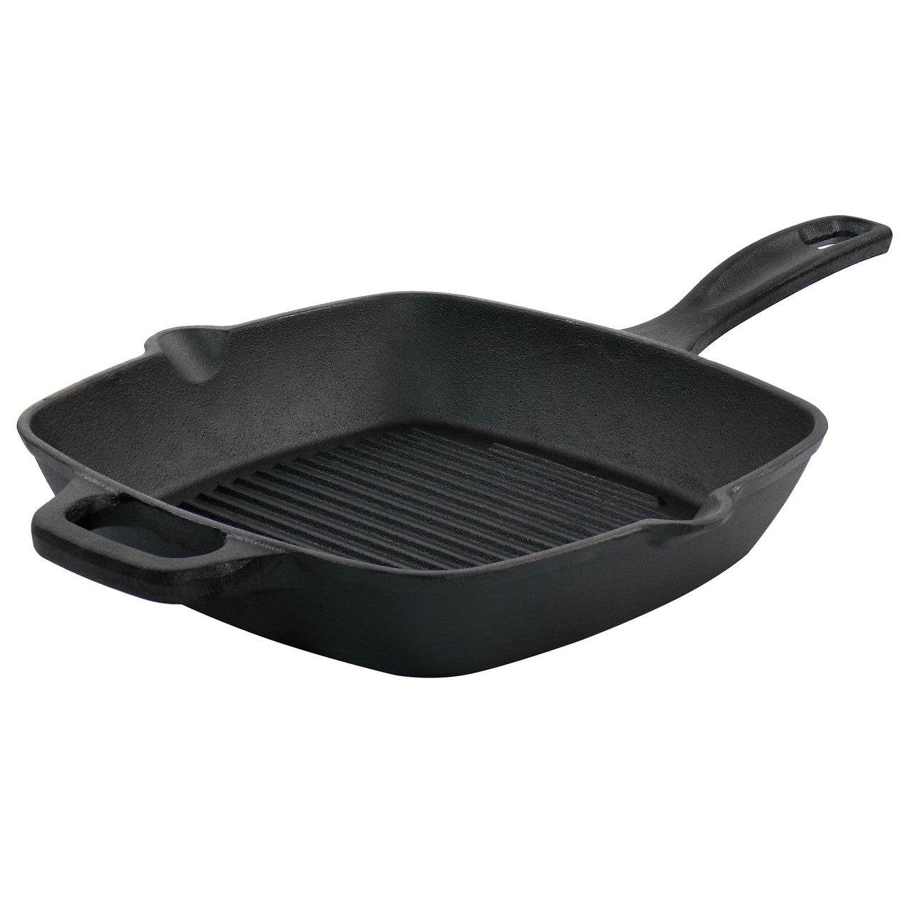 Oster Castaway 10 Inch Square Cast Iron Grill Pan with Pouring Spouts - Loft&Timber