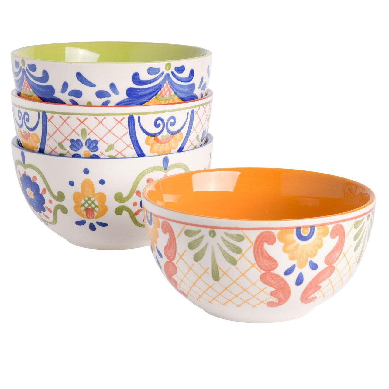 Laurie Gates Tierra 4 Piece 6 Inch Stoneware Cereal Bowl Set in Assorted Designs - Loft&Timber