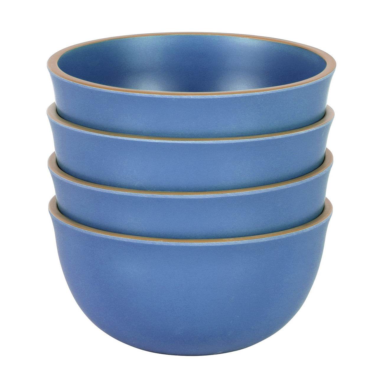 Gibson Home Rockabye 4 Piece 6.1 Inch Melamine Cereal Bowl Set in Blue - Loft&Timber