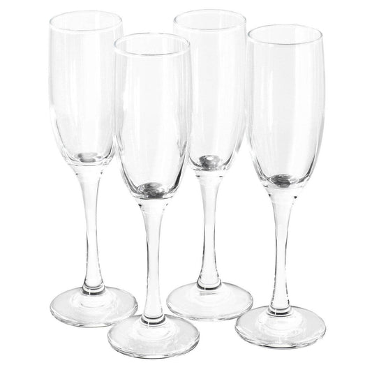 Gibson Home Belinni 4 Piece 6.4oz Fluted Champagne Glass Set - Loft&Timber