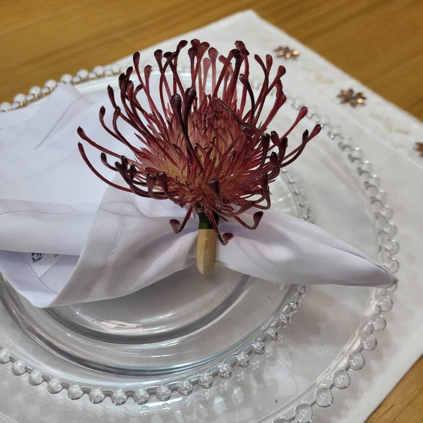 Set of 4 Purple Rustic Savanna Flower Napkin Rings - Loft&Timber