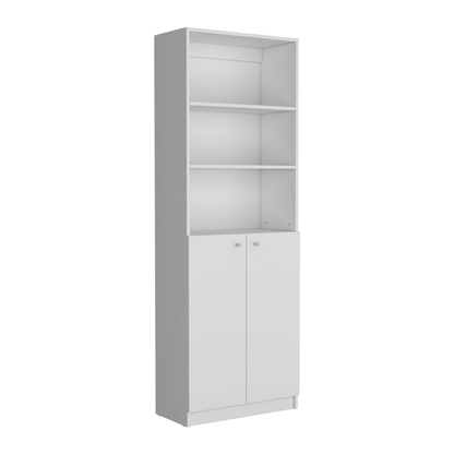 Home 2-Door Bookcase With Open Shelves-6