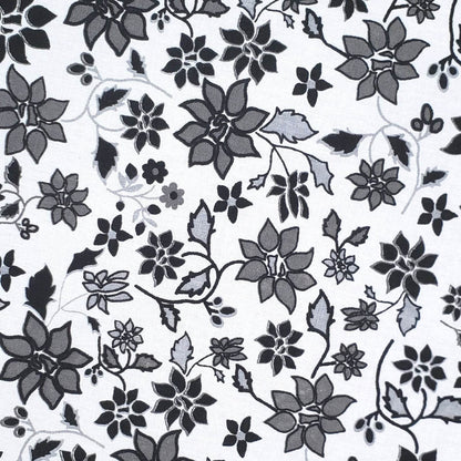 Charlo's Set of 4 Round Placemats Covers 14 Dia inch Floral Black - Loft&Timber