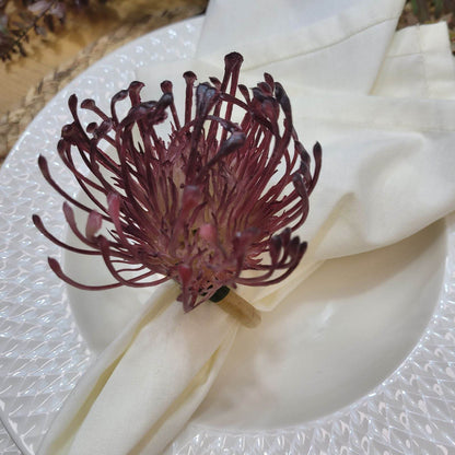 Set of 4 Purple Rustic Savanna Flower Napkin Rings - Loft&Timber