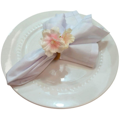 Charlo's Pink Cherry Blossom Message Napkin Rings Good Vibes Funny for Party Wedding Dinner Table Decor - Loft&Timber