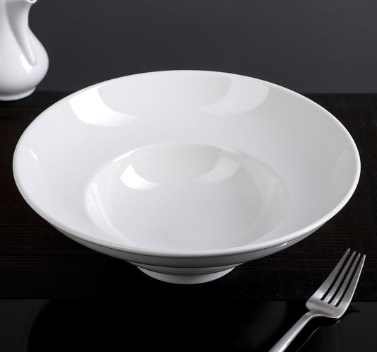 White Deep Salad or Soup Plate 9.75" inch | 16 Fl Oz | - Loft&Timber
