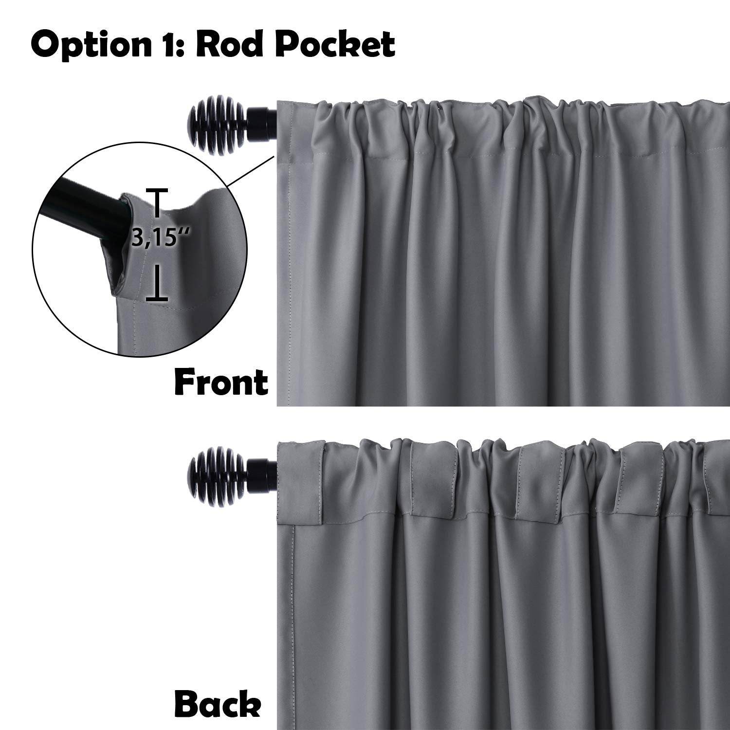 DWCN 1 Panel Wide Width Blackout Curtain, Room Divider Curtains - Loft&Timber