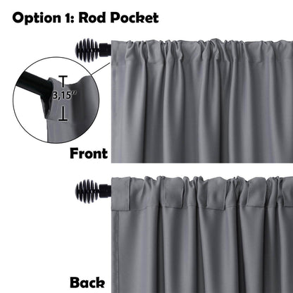 DWCN 1 Panel Wide Width Blackout Curtain, Room Divider Curtains - Loft&Timber