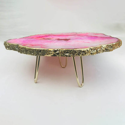 Pink Agate Cake Stand/Centrepiece/Display Stand/Tray - Loft&Timber