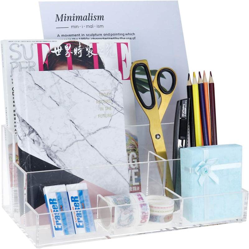 Acrylic Crystal Clear Desktop Organizer - Loft&Timber