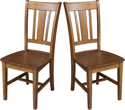 International Concepts San Remo Pecan Parawood Dining Chair-4