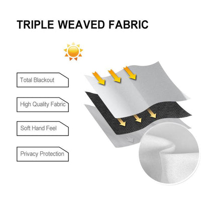 DWCN French Blackout Door Curtains, 1 Curtain Panel with Tieback - Loft&Timber