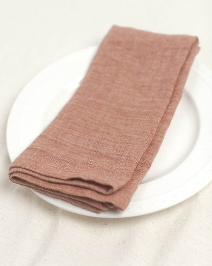Stone Washed Linen Hemmed Dinner Napkins - Loft&Timber