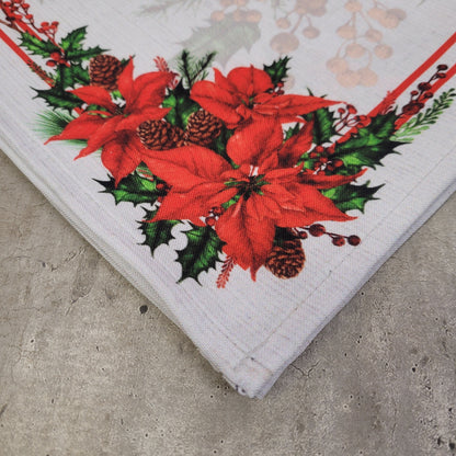 Charlo's Cloth Napkins Set of 4 Christmas Grey Flower 16" by 16" - Grey - Loft&Timber