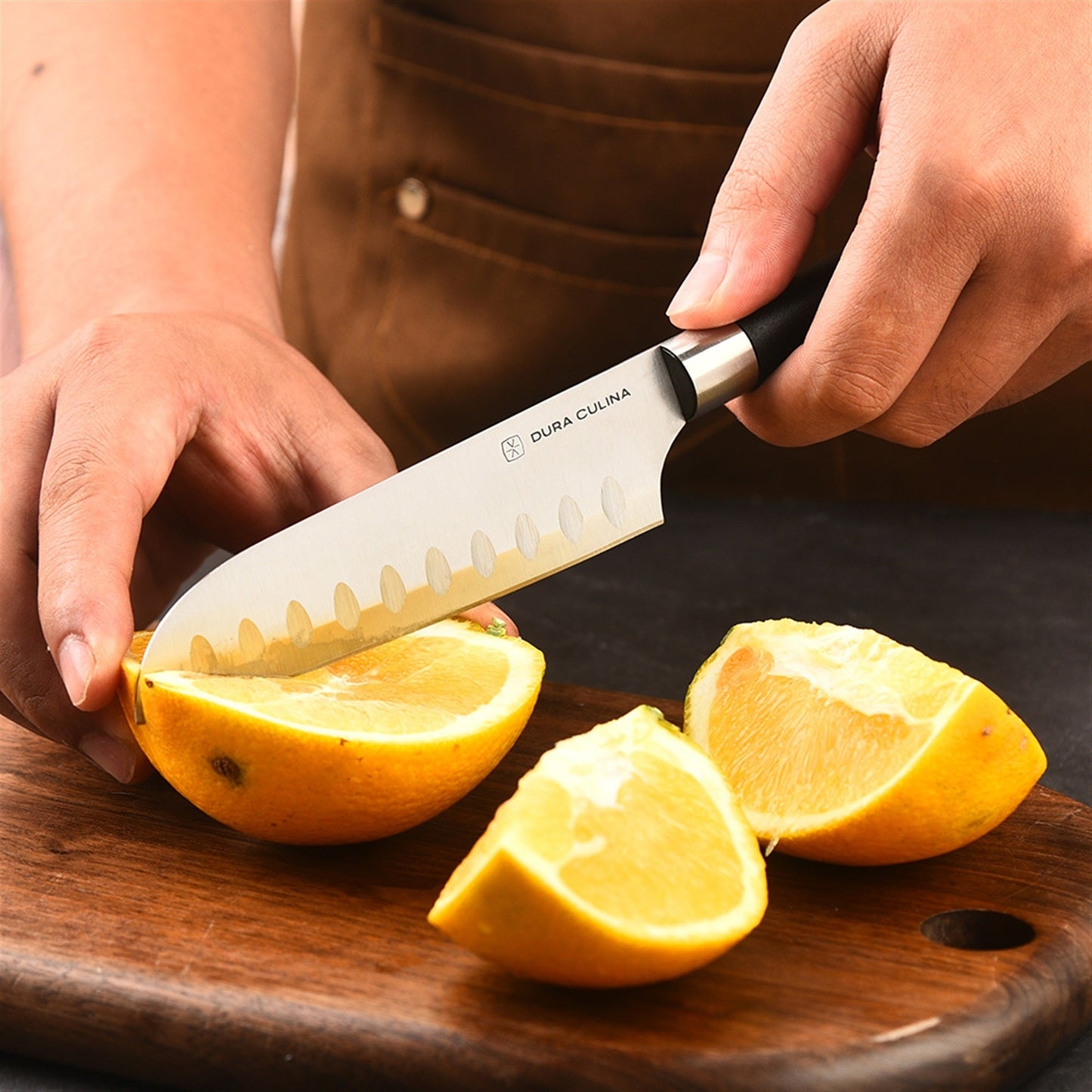 5 Piece Kitchen Knife Set With Matching Blade Guards, Black-3