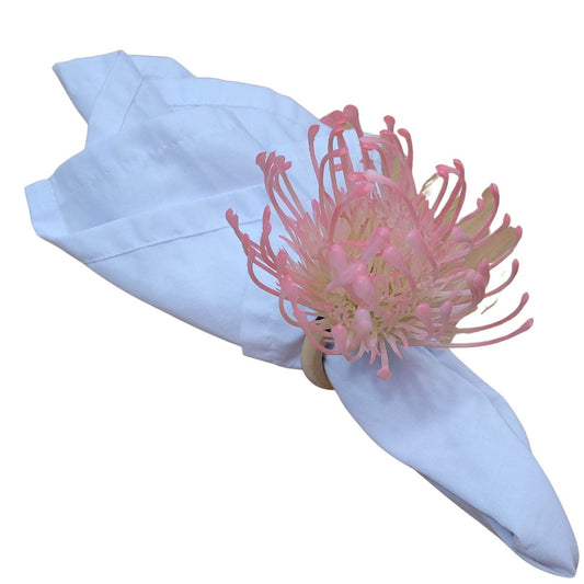 Set of 4 Rose Rustic Savanna Flower Napkin Rings - Loft&Timber