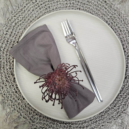 Set of 4 Purple Rustic Savanna Flower Napkin Rings - Loft&Timber