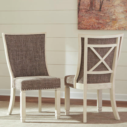 Bolanburg Modern Farmhouse Upholstered Dining Chairs Brown-3