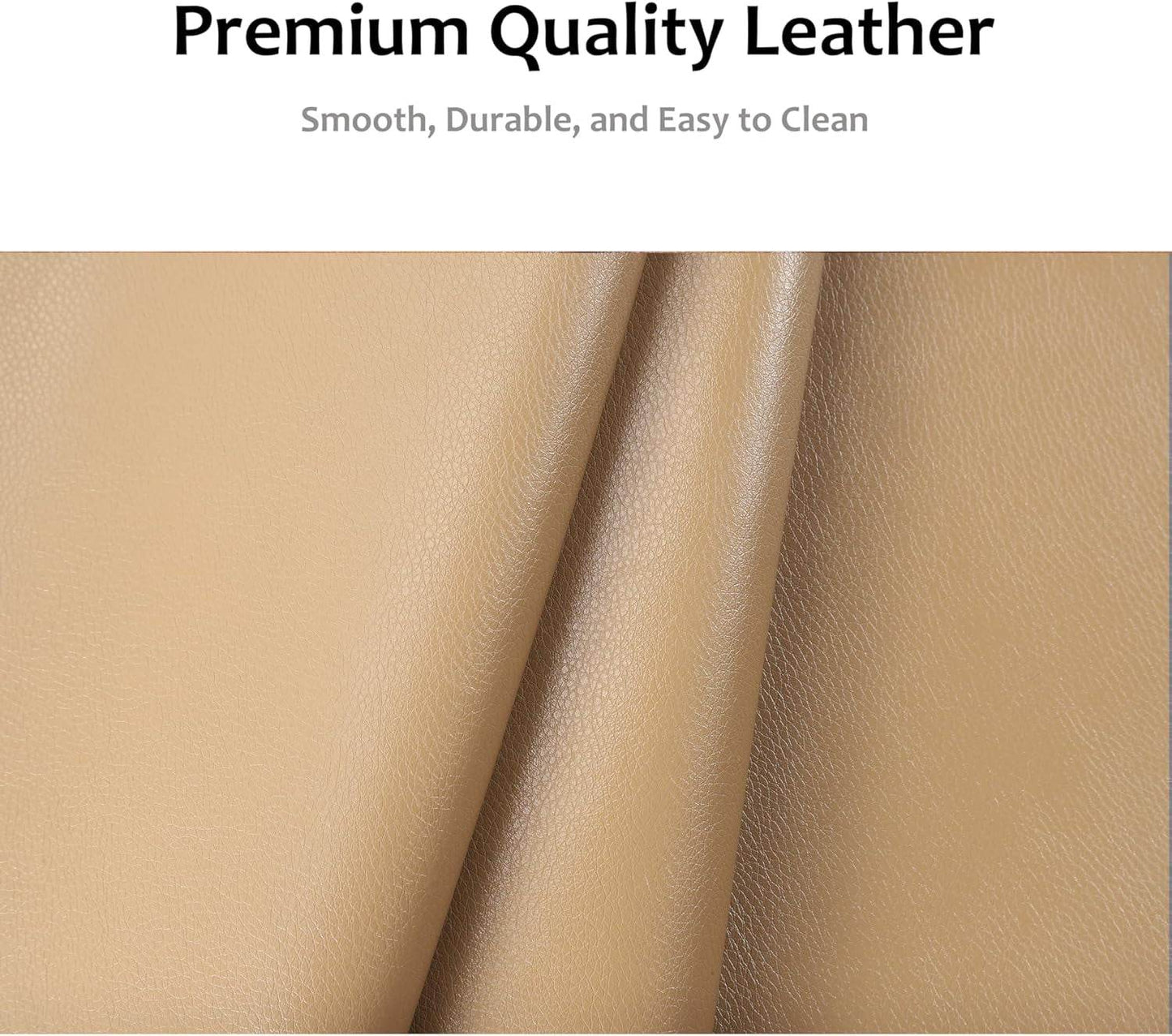 Leather Recliner Chair, Manual Recliner W/Comfortable Arms and Cup Holders for Living Room CF8011 - Khaki, Medium - Loft&Timber