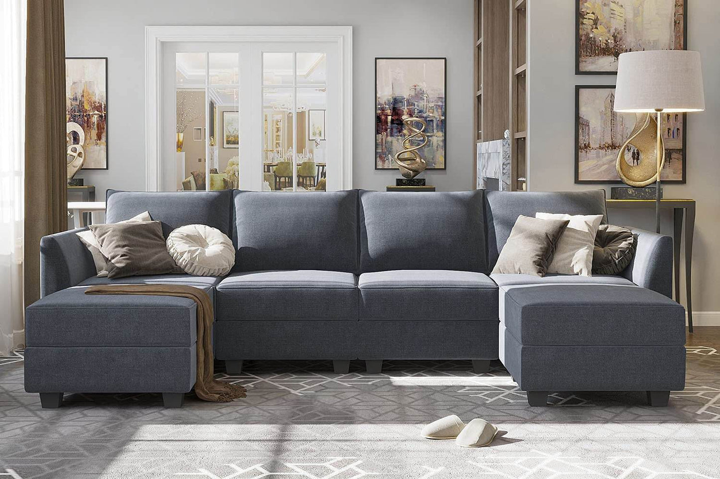 Modular Sectional Sofa with Storage Chaise - Loft&Timber