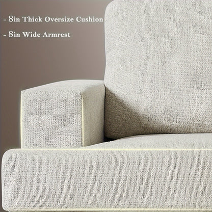 97" Modern Sofa, 3 Seater Comfy Couch Sofa- Extra Deep Seated Oversized Sofa - Loft&Timber