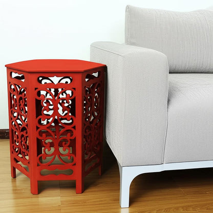 16" Red Wood End Tables - Loft&Timber