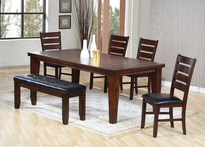 48" Dark Brown Solid Manufactured Wood Dining Table - Loft&Timber