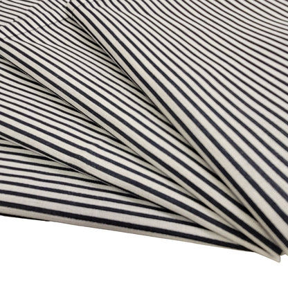 Charlo's Set of 4 Navy Blue Striped 100% Cotton Cloth Napkins 15" by 15" Washable Reusable - Loft&Timber