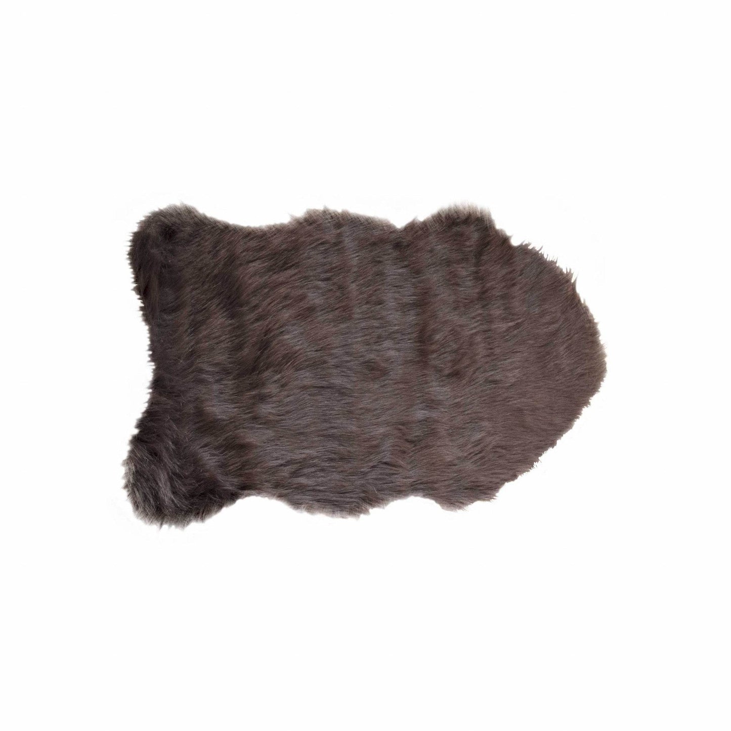 2' X 3' Chocolate Faux Sheepskin Shag Area Rug - Loft&Timber