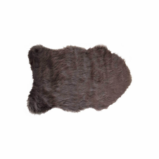 2' X 3' Chocolate Faux Sheepskin Shag Area Rug - Loft&Timber
