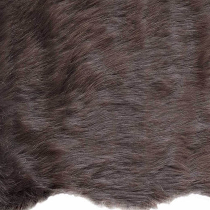 2' X 3' Chocolate Faux Sheepskin Shag Area Rug - Loft&Timber