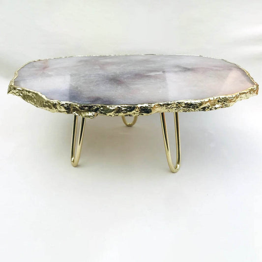 Grey Agate Quartz Cake Stand/Centrepiece/Display Stand/Tray - Loft&Timber
