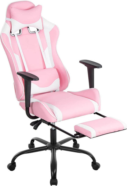 PC Gaming Desk Chair in Pink - Loft&Timber