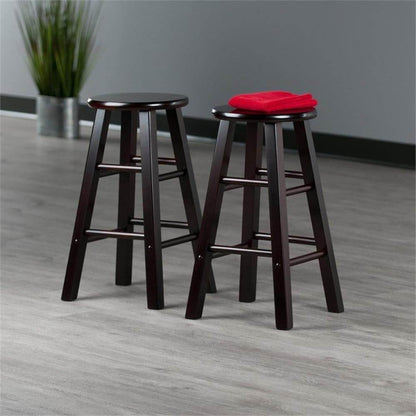 Element 2-Piece 24In Counter Stool Set, Espresso - Loft&Timber