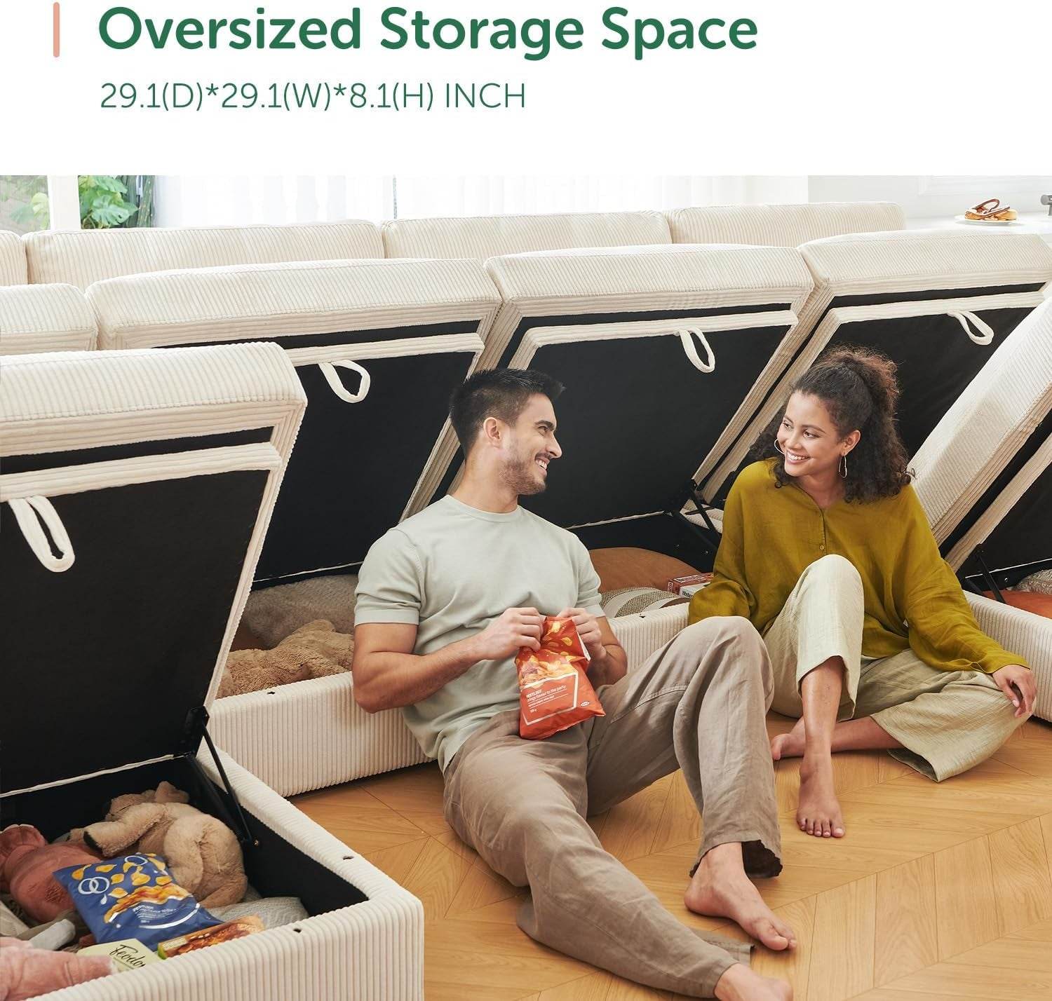 Modular Sectional Sofa with Storage Chaise - Loft&Timber