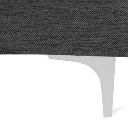 Charcoal and Silver 3 Seater Sofa - Loft&Timber