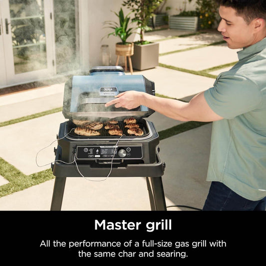 XL Smart Grill Smoker: 7-in-1, App Control, Black - Loft&Timber