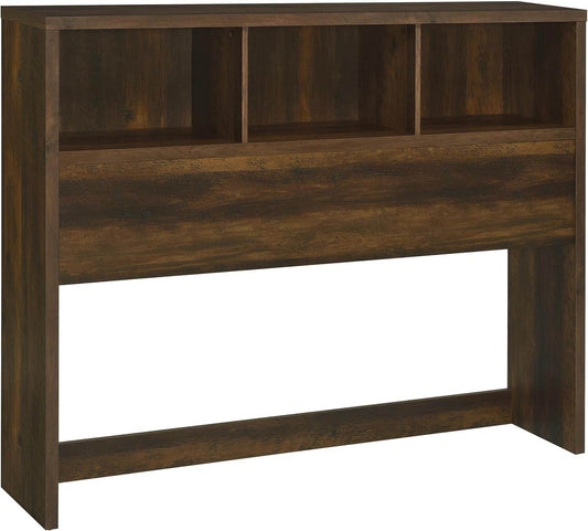 Queen Bookcase Headboard with Dark Pine Finish-0