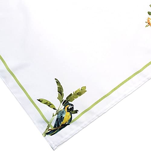 Charlo's Cloth Napkins Set of 4 Brazilian Parrot 16" by 16" - Green - Loft&Timber