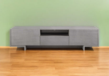 73" Gray Open Shelving TV Stand - Loft&Timber