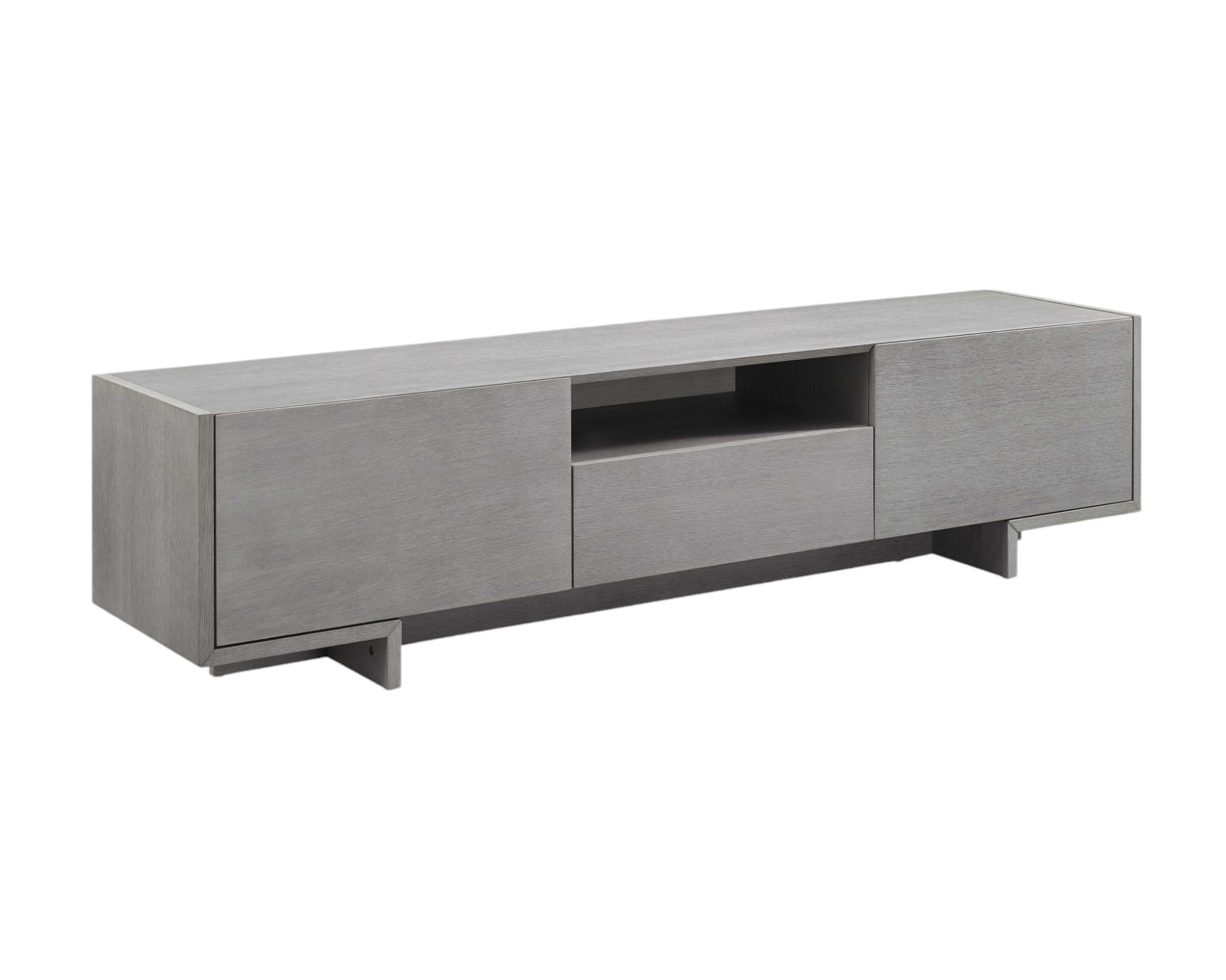 73" Gray Open Shelving TV Stand - Loft&Timber