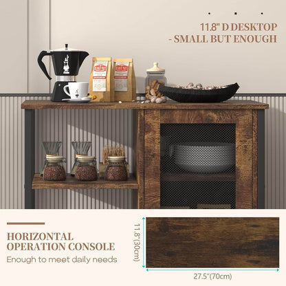 Mini Coffee Bar Cabinet Small Kitchen Buffet Farmhouse - Loft&Timber