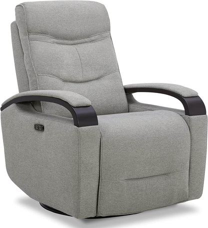 Fabric Power Swivel Glider Rocker Recliner Chair (Light Grey) - Loft&Timber