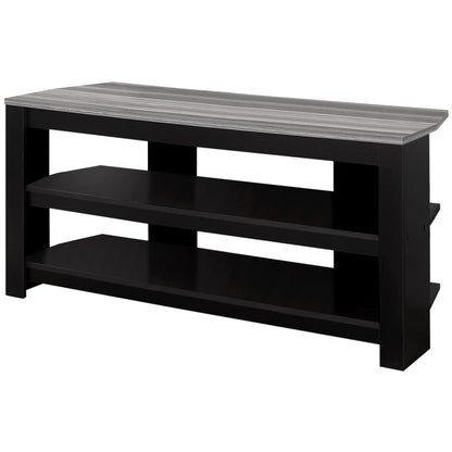 42" Black and Gray Open Shelving TV Stand-1