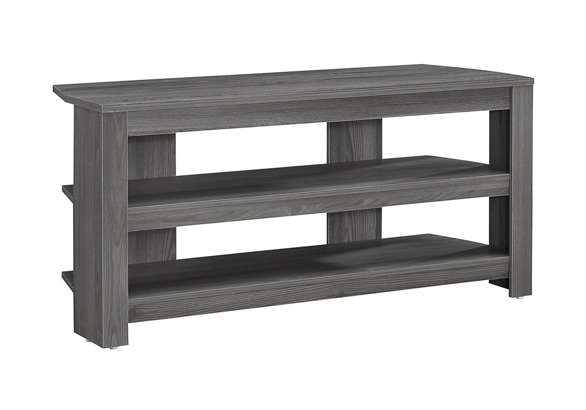 42" Ash Gray Open Shelving TV Stand-4