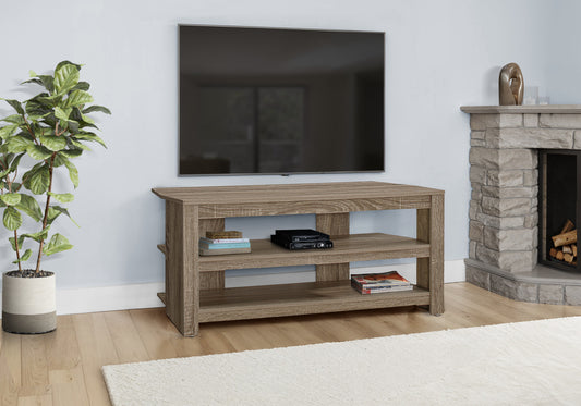42" Brown Open Shelving TV Stand-6