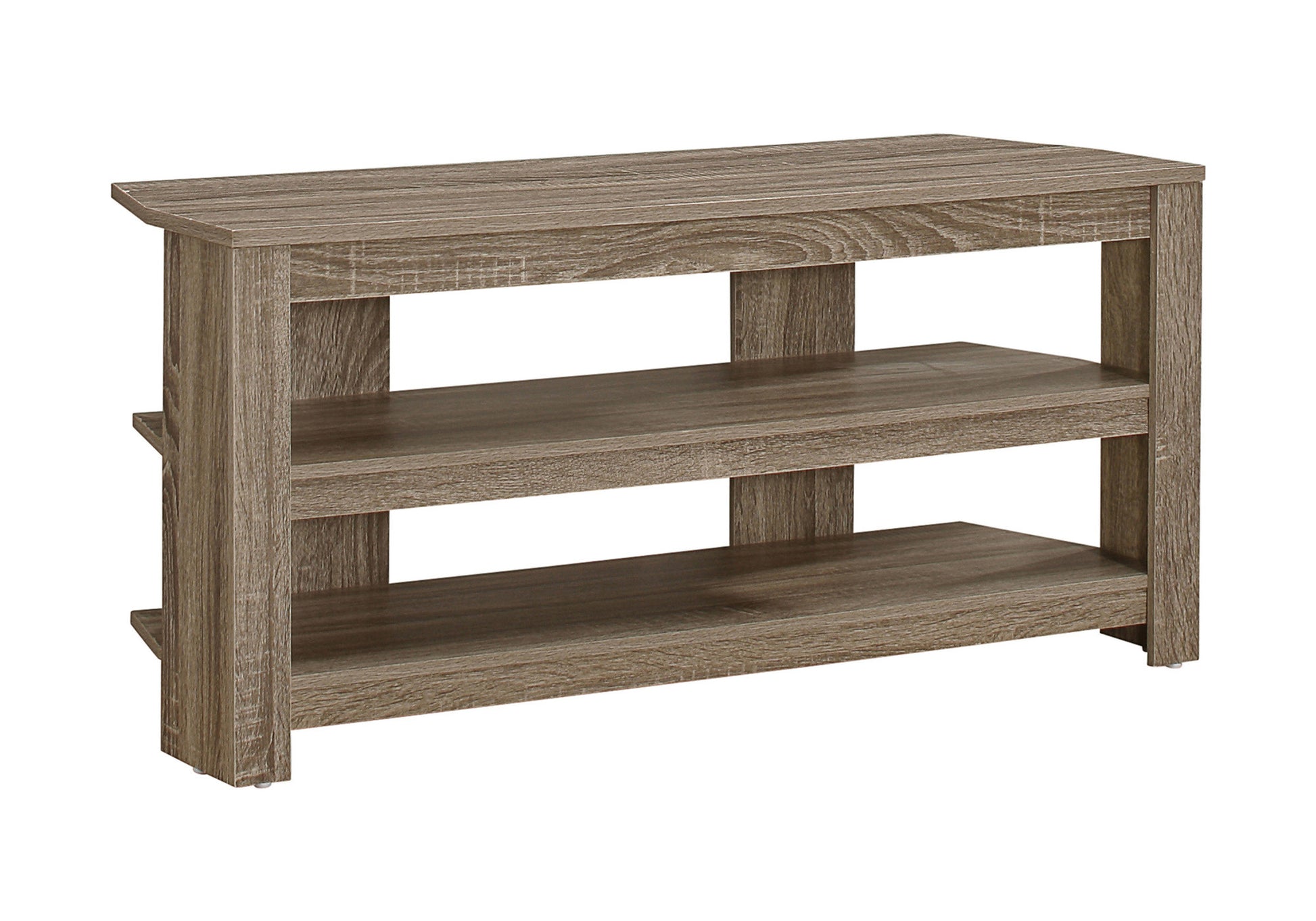 42" Brown Open Shelving TV Stand-3