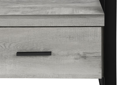 59" Black and Gray Cabinet Enclosed Storage TV Stand-7