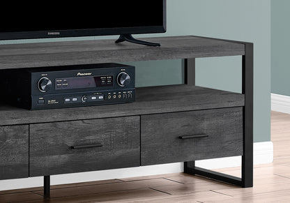 59" Black Cabinet Enclosed Storage TV Stand-7